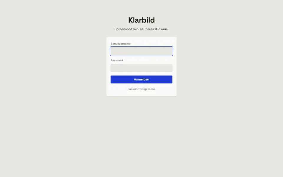 Bildschirmfoto von Klarbild